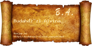 Budaházi Alvina névjegykártya